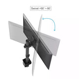 Single Monitor Mount for 13-32 Inch Computer Screens, Improved LCD/LED Monitor Riser, Height/Angle Adjustable Single Desk Mount Stand, Holds up to 17.6lbs, 5 Years Warranty (RCMM)