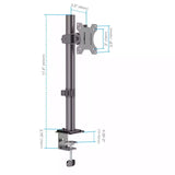 Single Monitor Mount for 13-32 Inch Computer Screens, Improved LCD/LED Monitor Riser, Height/Angle Adjustable Single Desk Mount Stand, Holds up to 17.6lbs, 5 Years Warranty (RCMM)