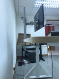 Single Fully Adjustable/Tilt/Articulating Full Motion LCD Arm Desk Mount Stand for 1 Screen up to 27 Inch, Silver (RC1S)