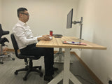 Single Fully Adjustable/Tilt/Articulating Full Motion LCD Arm Desk Mount Stand for 1 Screen up to 27 Inch, Silver (RC1S)