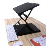 Ergonomic Design Multi Level Height Adjustable Laptop Stand, Sit-stand, Table Top, Black (LSP6)