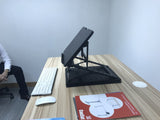 Ergonomic Design Multi Level Height Adjustable Laptop Stand, Sit-stand, Table Top, Black (LSP6)