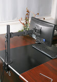 Single Monitor Desk Mount Single LCD Monitor Desk Mount Stand Fully Adjustable/Tilt/Articulating for 1 Screen up to 27" (Model RC1E)