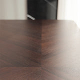 Single Motor Electric Sit to Stand Workstation, Height Adjustable with Supportive Legs, Parquet Smoke Wood Veneer (R3032)