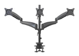 Gas Spring Triple Monitor Desk Mount Arm/Stand, Fully Adjustable Arms, Fits up to 27" Screens, Black (3MSG)