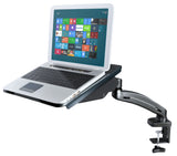 Full Motion Swivel Laptop Desk Stand with Gas Spring Arm - Height Adjustable Notebook Riser (NAG)