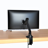 Single Monitor Desk Mount Stand, Full Motion Articulated Arm, Swivel Gas Spring Monitor, VESA 75x75mm or 100x100mm Arm Fits for Computer Monitor 17 to 32 inches, (LMSMB)