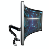 Single Monitor Desk Mount Stand, Full Motion Articulated Arm, Swivel Gas Spring Monitor, VESA 75x75mm or 100x100mm Arm Fits for Computer Monitor 17 to 32 inches, (LMSMB)