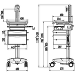 MEDICAL MOBILE COMPUTING NURSING CART MODEL HSE-PMB