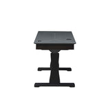 Dual Motor Electric Sit to Stand Workstation with Embedded Pull-Out Drawer, Height Adjustable with Supportive Legs, Veneer Top and Surface (R201231)