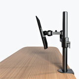 Heavy-Duty Single Fully Adjustable Monitor Arm Stand Mount Fits One Screen 13-32 inch 22lbs for Monitor Computer Screen 13 to 32 Inch, C-Clamp Base, VESA 75×75, 100×100, Black (RCBIG1)