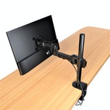 Heavy-Duty Single Fully Adjustable Monitor Arm Stand Mount Fits One Screen 13-32 inch 22lbs for Monitor Computer Screen 13 to 32 Inch, C-Clamp Base, VESA 75×75, 100×100, Black (RCBIG1)