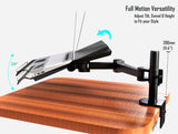 Fully Adjustable Extension with C-Clamp Single Laptop Notebook Desk Mount Stand, Black (RCLAPTOP)