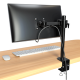 Single Monitor Desk Mount Arm Fully Adjustable Stand Fits up to 27-inch LCD LED Screen (RCPRM-SS)