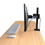 Single Fully Adjustable/Tilt/Articulating Full Motion LCD Arm Desk Mount Stand for 1 Screen up to 27 Inch (RCPRM1)