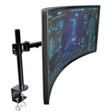 Heavy-Duty Single Fully Adjustable Monitor Arm Stand Mount Fits One Screen 13-32 inch 22lbs for Monitor Computer Screen 13 to 32 Inch, C-Clamp Base, VESA 75×75, 100×100, Black (RCBIG1)