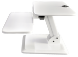 White Height Adjustable Standing Desk Gas Spring Monitor Riser, Tabletop Sit to Stand Workstation Converter (model RDFW)