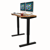 CE Certified Single Motor 2-Stage Electric Height Adjustable Standing Desk Base Sit-Stand Desk Frame with 120 x 60cm Oak Table Top, Model No RT114