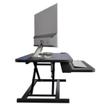 ELECTRIC Dual Monitor/Laptop Sit-Stand Desk Converter, Pain Free Height Adjustments, 35 Inch Wide Worksurface, Black, Model No (RTE900)