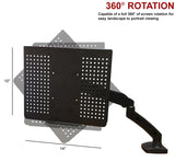 Full Motion Swivel Laptop Desk Stand with Gas Spring Arm - Height Adjustable Notebook Riser (NAG)