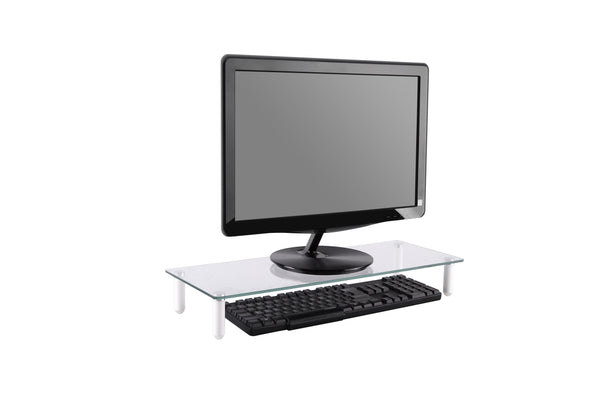 Glass Ergonomic Tabletop Riser/Desktop Stand for Computer Monitor, LCD LED TV, Monitor, Laptop/Notebook,