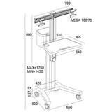 Dual Computer Mobile Cart (MCT09-b)