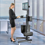 Dual Computer Mobile Cart (MCT09-b)