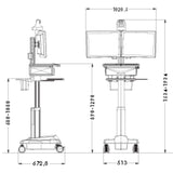 Medical Cart for Dual LCD / All in One (HSC03-b)