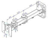 Articulating TV LCD Monitor Wall Mount Full Motion 14" Extension Arm for Most 13" 15" 17" 19" 20" 22" 23" 24" 26" 27" 30" LED TV Flat Screen (R178)