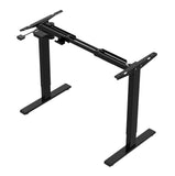 Electric Stand Up Desk Frame, Single Motor 2-Stage Height Adjustable Electric Standing Desk for Home & Office Table, Height Adjustable Desk (Frame Only)