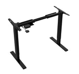 CE Certified Single Motor 2-Stage Electric Height Adjustable Standing Desk Base Sit-Stand Desk Frame with 120 x 60cm Oak Table Top, Model No RT114