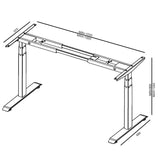 Combo of Dual Motor Electric Sit to Stand Workstation with Ergonomic Adjustable Rolling Active Chair, (DM8+R4008)