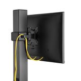 Single 17"-32" Monitor Mount Electric Ergonomic Height Adjustable Sit-Stand Desk Converter Workstation - Black (RTELVE-S)