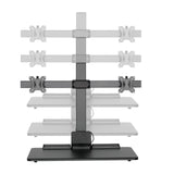 Dual 17"-32" Monitor Mount Electric Ergonomic Height Adjustable Sit-Stand Desk Converter Workstation - Black (RTELVE-D)