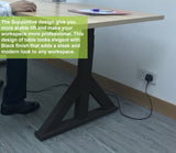 Dual Motor Electric Sit to Stand Workstation, Height Adjustable with Supportive Legs, Without Table Top, Black (DM9)