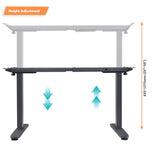 Dual Motor Height Adjustable Electric Standing Desk, Standing Desk Adjustable Height Stand Up Desk Computer Desks with Anti-Collision Protection, Grey (DM8P)