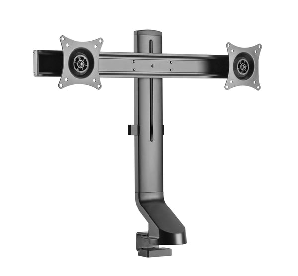 Dual 17" - 27" VESA Height Adjustable Screen Monitor Mount for Standing Desk Converter - Black (2MCT2)