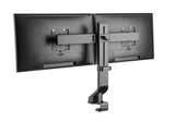 Dual 17" - 27" VESA Height Adjustable Screen Monitor Mount for Standing Desk Converter - Black (2MCT2)