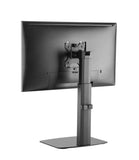 Tall Free Standing Single Monitor Mount Desk Stand, Pneumatic Spring Height Adjustable Monitor Arm for Screens up to 32 inches - Black (EFBGS)