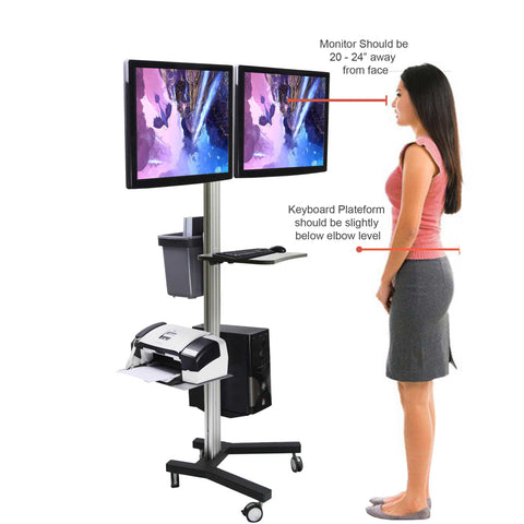 Computer Mobile Cart (MCT08-B) 