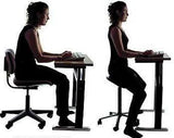 Combo of CE Certified Single Motor 2-Stage Standing Desk Frame with Ergonomic Adjustable Rolling Active Chair, (RT114+R4008)