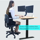 Dual motor Electric Standing Desk, Motorized Sit-Stand Desk Base with Programmable, Memory and Timer Function LED Touch Control, Dual Motor Height Adjustable Ergonomic Workstation, Black (DM7)