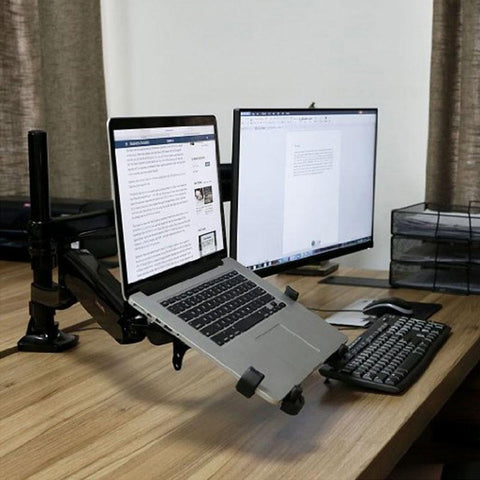 dual lcd monitor laptop mount arm (gas spring) l2